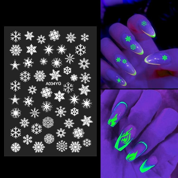 5 PCS TZ0290 Halloween Party Luminous Nail Stickers