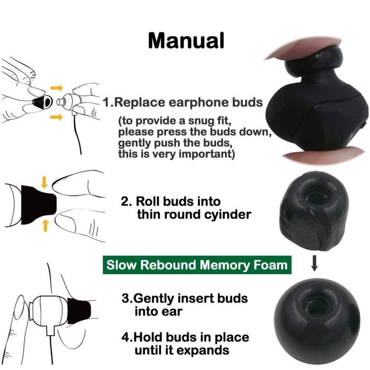 6 PCS Memory Foam Earplugs For TWS Jabra Elite 65T Sony WF-1000XM3 Real Wireless Headset Large