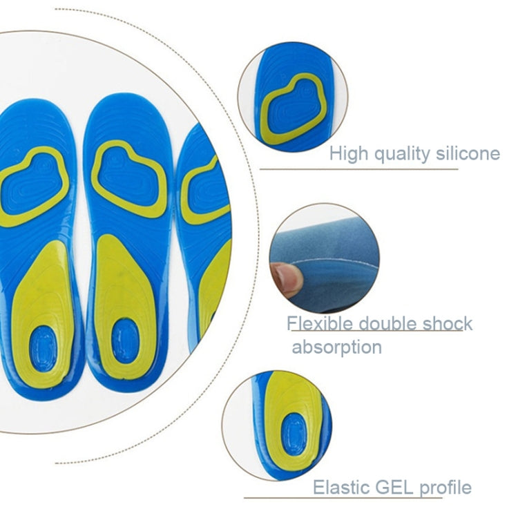 1 Pair Shock Absorption Silicone Gel Insole Arch Orthotic Pad,Size: Female 38-42
