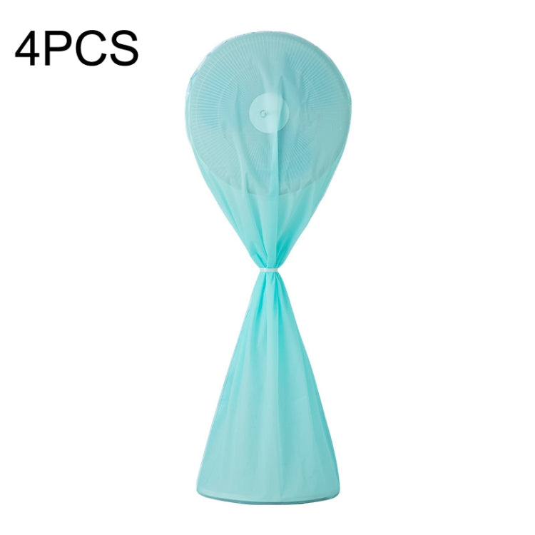 4PCS Household All-inclusive Long Floor Fan Dust Cover(Mint Green)