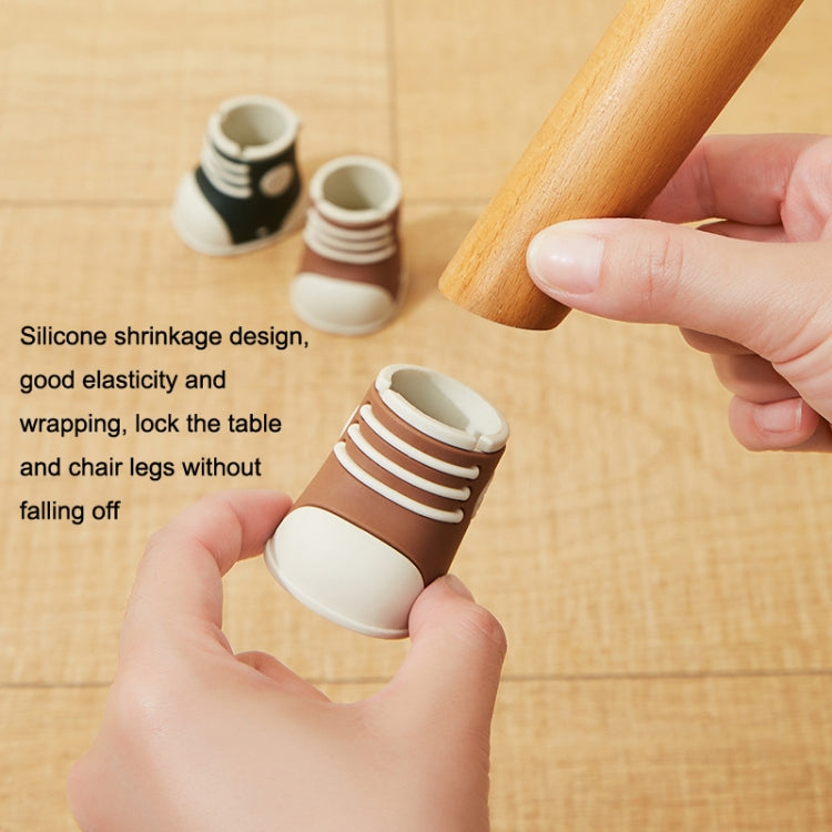 4 PCS / Set Silicone Dining Table Stool Leg Protector Mute Bed Foot Non-slip Patch