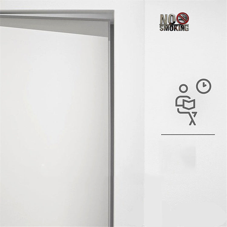 No Smoking Sign Imitation Stainless Steel Sign Wall Sticker Sign