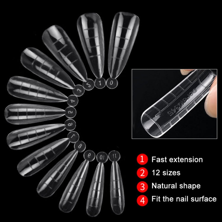 2 Boxes Nail Crystal Rapid Light Therapy Extension Nail Model, Shape: 120 PCS 07