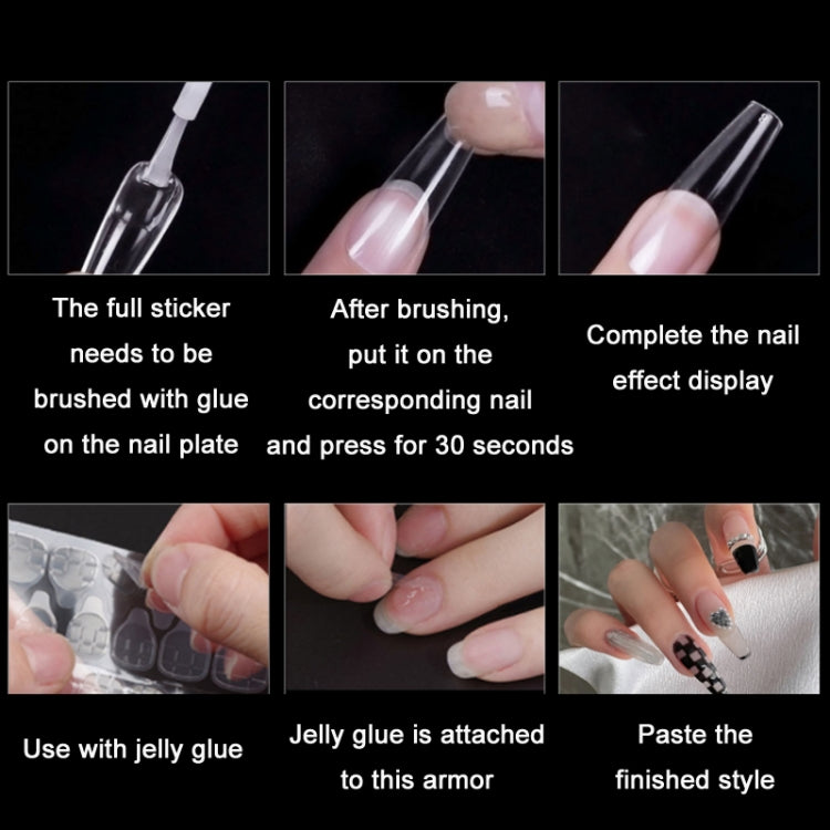 240 PCS Extended Manicure No-Engraving Frosted Thin Nail Piece WH-107
