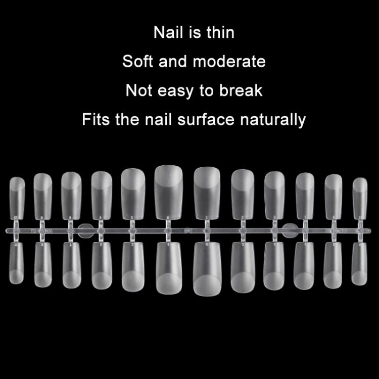 240 PCS Extended Manicure No-Engraving Frosted Thin Nail Piece WH-107 Single Number 5-9