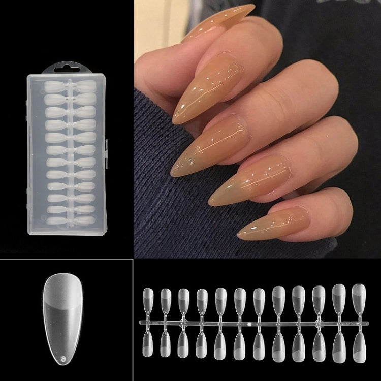 240 PCS Extended Manicure No-Engraving Frosted Thin Nail Piece WH-109 Single Number 5-9