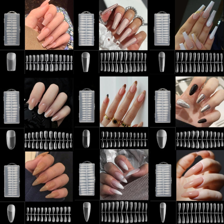 240 PCS Extended Manicure No-Engraving Frosted Thin Nail Piece WH-110