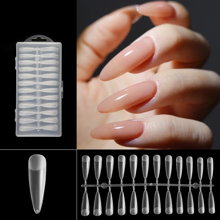 240 PCS Extended Manicure No-Engraving Frosted Thin Nail Piece WH-1110 Single Number 5-9