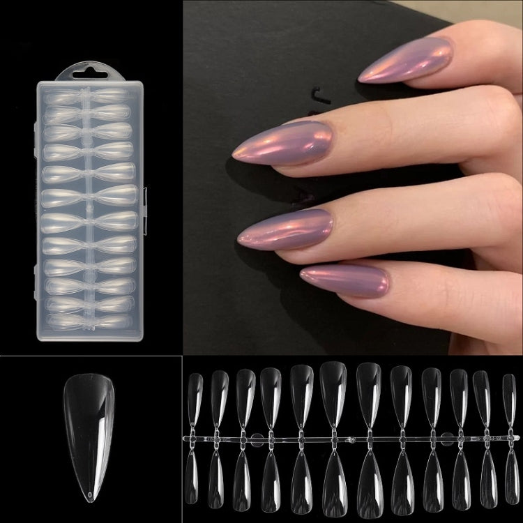 240 PCS Extended Manicure No-Engraving Frosted Thin Nail Piece WH-0166
