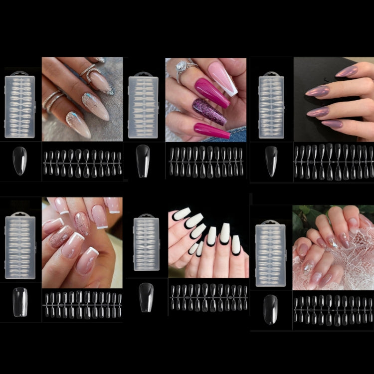 240 PCS Extended Manicure No-Engraving Frosted Thin Nail Piece WH-0167