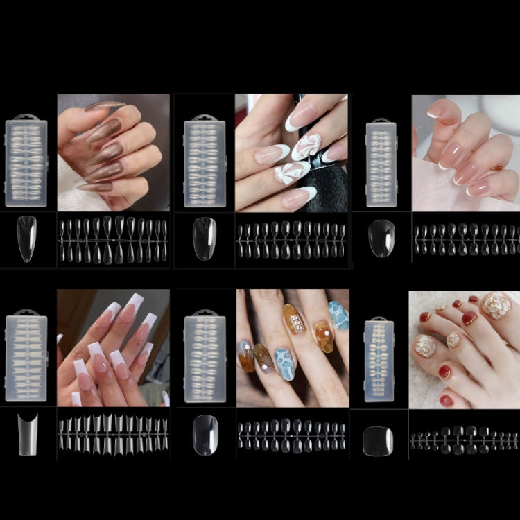 240 PCS Extended Manicure No-Engraving Frosted Thin Nail Piece WH-0180