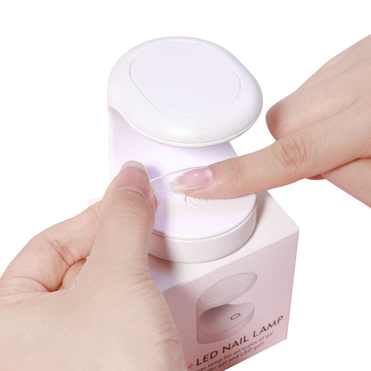 USB Mini Nail Phototherapy Lamp Nail Polish Baking Lamp, Color: White