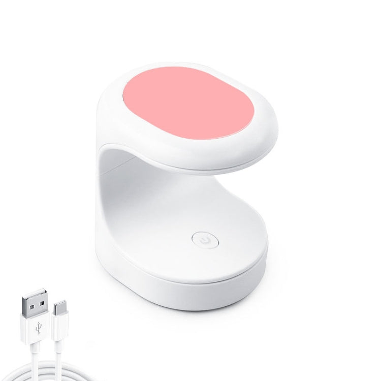 USB Mini Nail Phototherapy Lamp Nail Polish Baking Lamp, Color: Pink