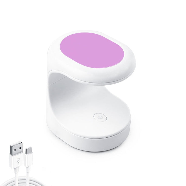 USB Mini Nail Phototherapy Lamp Nail Polish Baking Lamp, Color: Purple