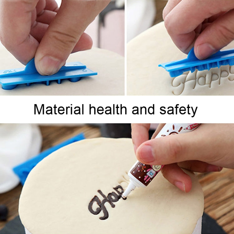 3 Sets A020 Cake Decorating Hand Lettering Phrase Fondant Stamp Mold(Blue)