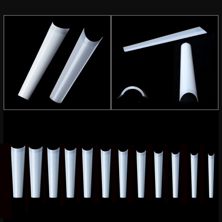 504 PCS/Pack Manicure Denim Flat Head Seamless Nail Pieces, Color: Max Natural
