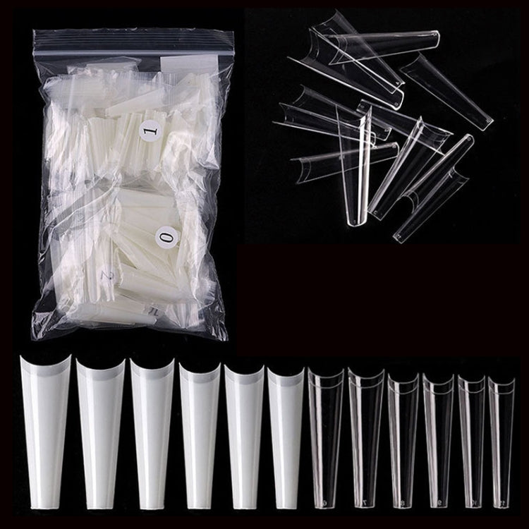 504 PCS/Pack Manicure Denim Flat Head Seamless Nail Pieces, Color: Max Natural