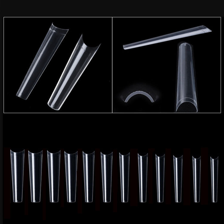 504 PCS/Pack Manicure Denim Flat Head Seamless Nail Pieces, Color: Max Transparent