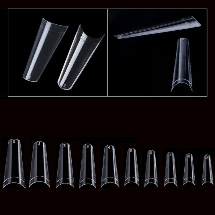 504 PCS/Pack Manicure Denim Flat Head Seamless Nail Pieces, Color: Transparent