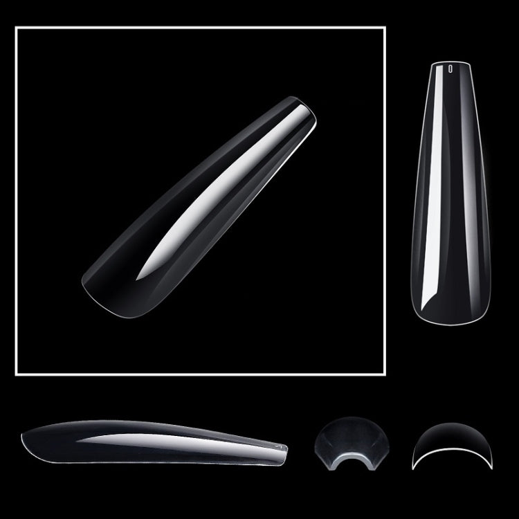 240 PCS/Box Thin Soft Transparent Nail Pieces, Shape: Extra Long Ballet Nails