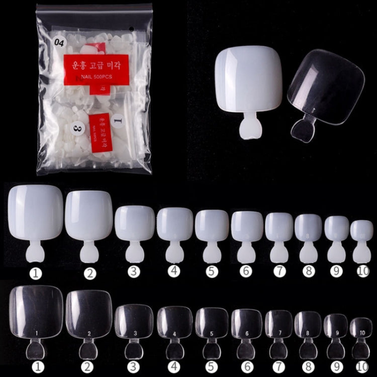 500 PCS/Bag Lightweight Soft Toe Nail Extension Patch