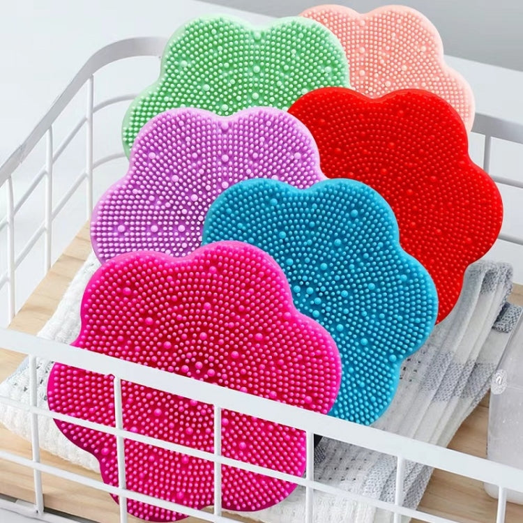 Flower-shaped Soft Hair Silicone Face Wash Brush Baby Shampoo Brush