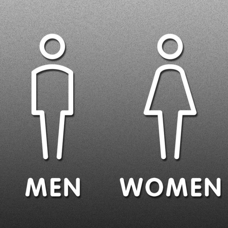 19 x 14cm Personalized Restroom Sign WC Sign Toilet Sign,Style: Porcelain White  Separate