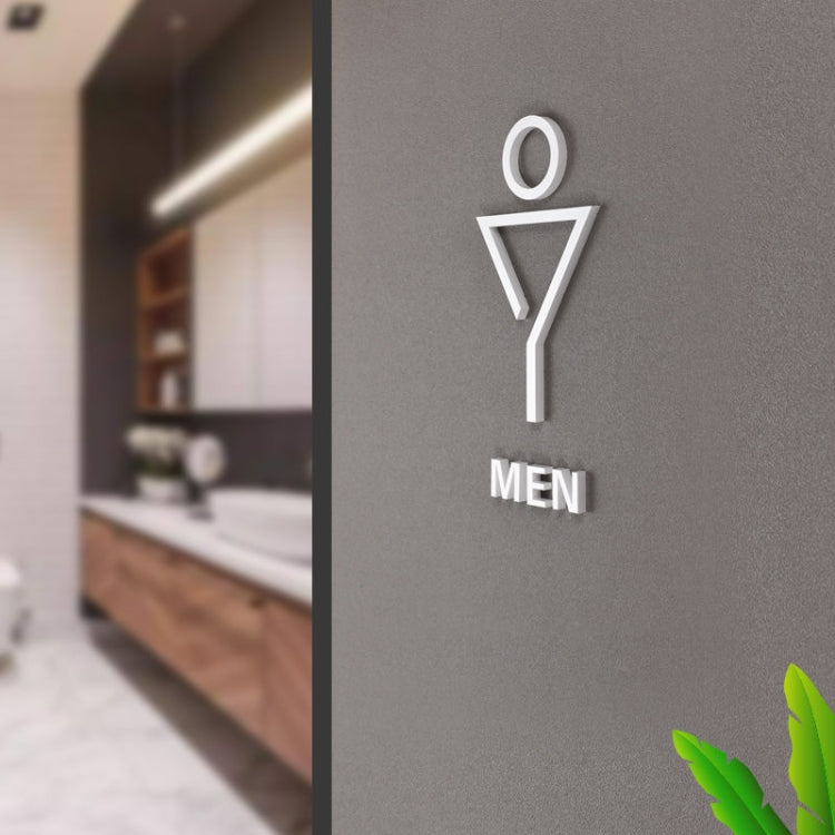 19 x 14cm Personalized Restroom Sign WC Sign Toilet Sign,Style: Tie-Black Separate