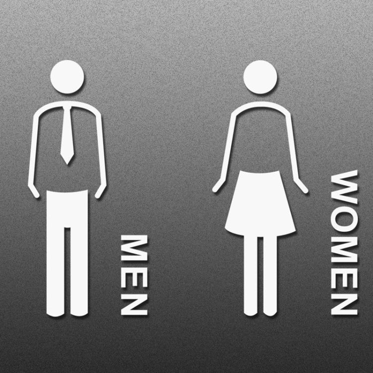 19 x 14cm Personalized Restroom Sign WC Sign Toilet Sign,Style: Tie-Porcelain White  Separate