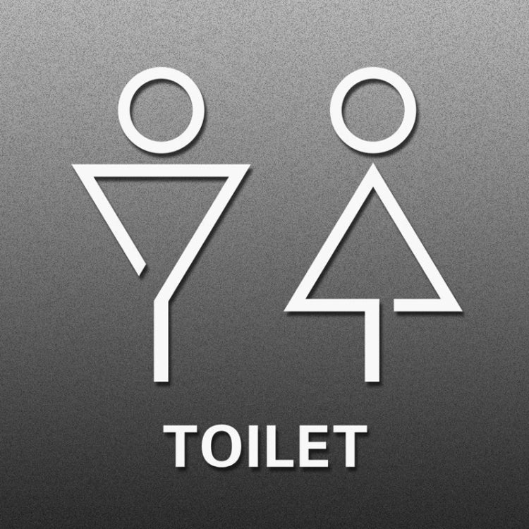19 x 14cm Personalized Restroom Sign WC Sign Toilet Sign,Style: Triangle-Porcelain White Public