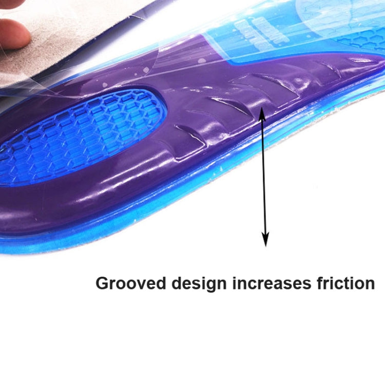 A210612 1 Pair TPE+GEL Insole Men and Women Honeycomb Shock Absorption Insole,Size: Small