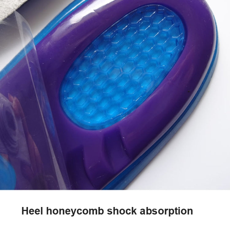 A210612 1 Pair TPE+GEL Insole Men and Women Honeycomb Shock Absorption Insole,Size: Small