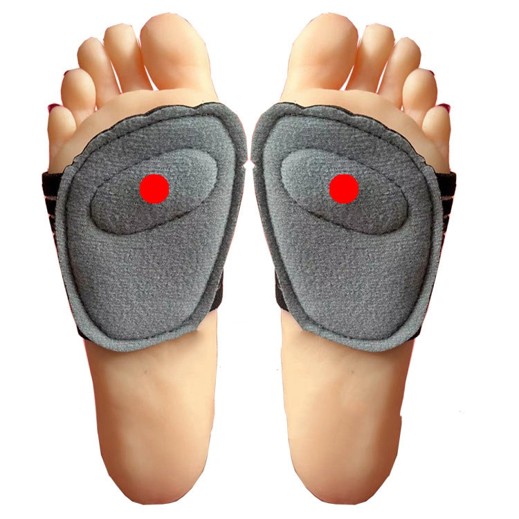 2 Pairs Magnetic Massage Forefoot Pad SBR Velvet Cloth Health Insole(Grey)