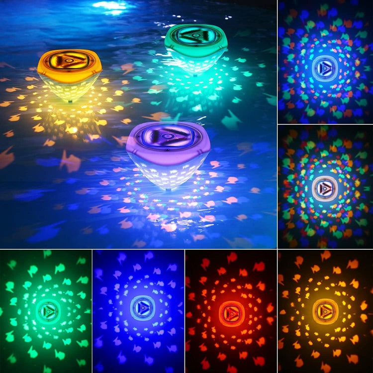 RGB 4 Lamp Beads LED Waterproof Bathtub Bath Projection Lamp Small Fish Underwater Lamp