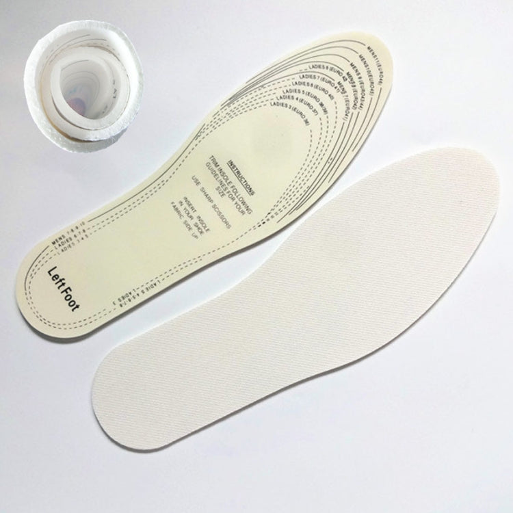 5 Pairs Spring and Summer Men and Women Breathable Shock-absorbing Latex Non-woven Insole(White)