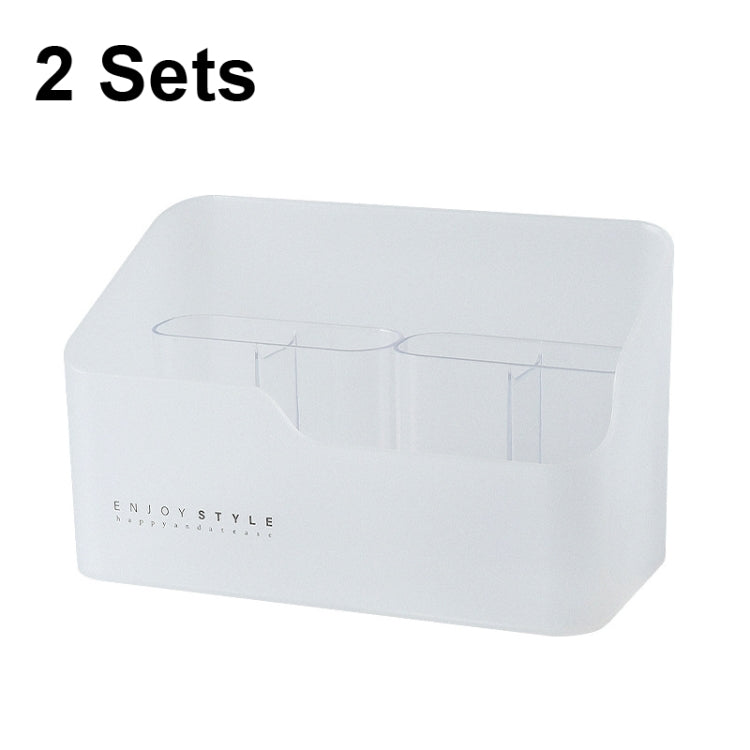 2 Sets Mirror Cabinet Separated Cosmetics Lipstick Desktop Sorting Storage Rack