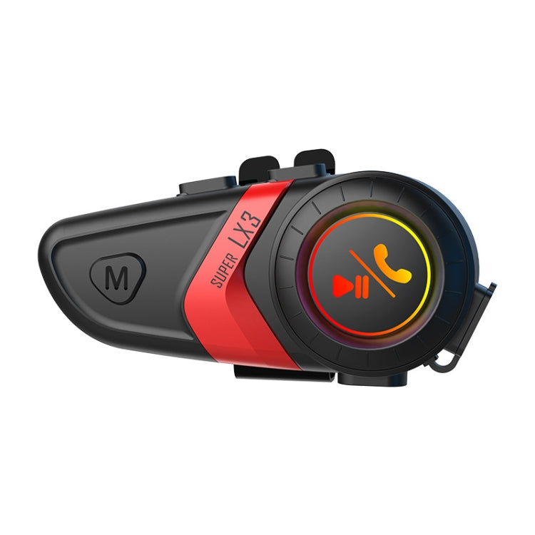 Motorcycle Helmet Call Music Navigation Bluetooth Headset, Color: Red