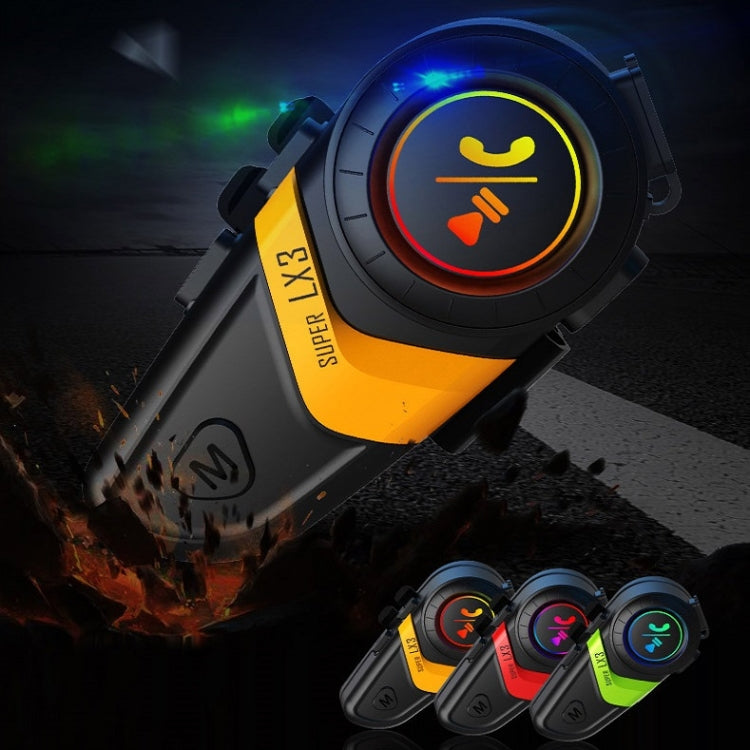 Motorcycle Helmet Call Music Navigation Bluetooth Headset, Color: Red