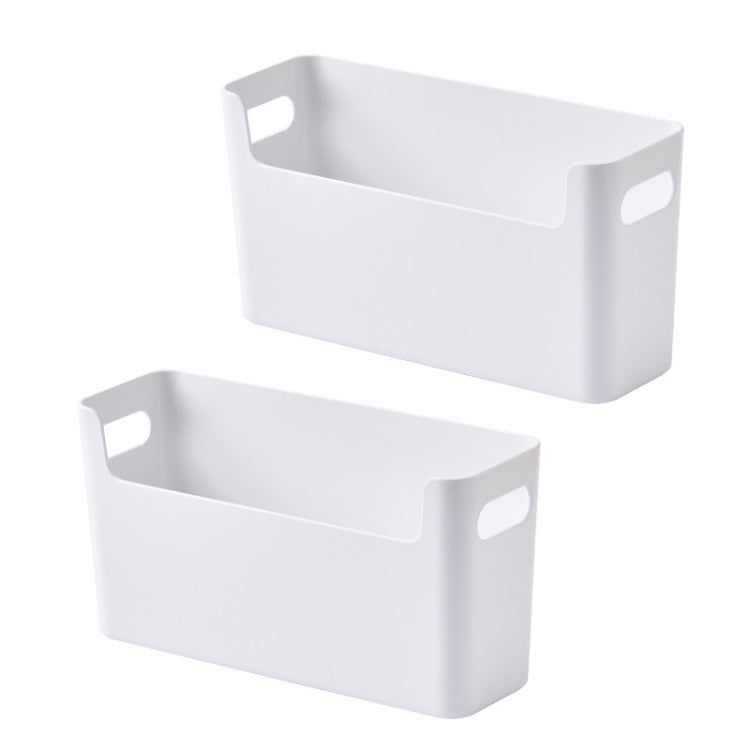 2 PCS U-Shaped Opening With Handle Desktop Storage Box, Style: Narrow Side Small