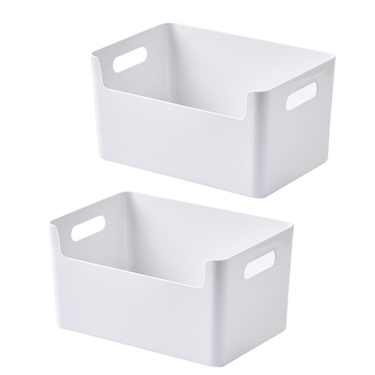 2 PCS U-Shaped Opening With Handle Desktop Storage Box, Style: Wide Mouth Large
