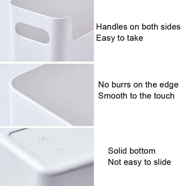2 PCS U-Shaped Opening With Handle Desktop Storage Box, Style: Wide Mouth Large