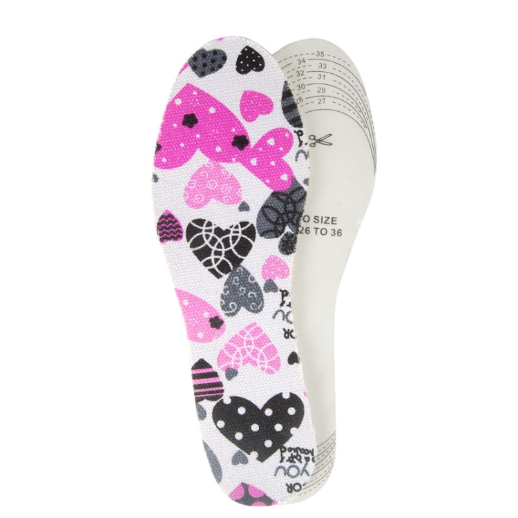 3 Pairs Latex Children Insole Soft Cartoon Printed Canvas Foot Pad