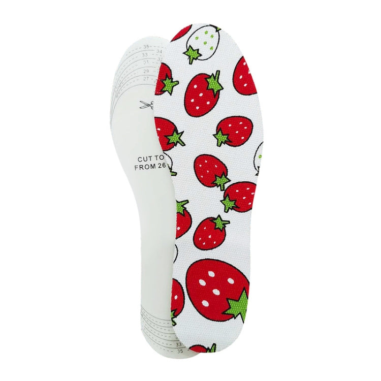 3 Pairs Latex Children Insole Soft Cartoon Printed Canvas Foot Pad