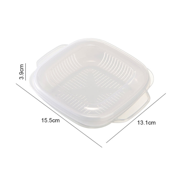 3 PCS Rice Fresh-keeping Box Freezable and Reheatable Vegetable Lunch Box(15.5x13.1x3.9cm)