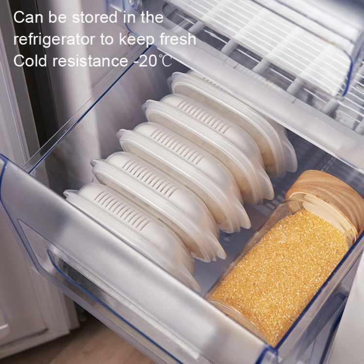 3 PCS Rice Fresh-keeping Box Freezable and Reheatable Vegetable Lunch Box(15.5x13.1x3.9cm)