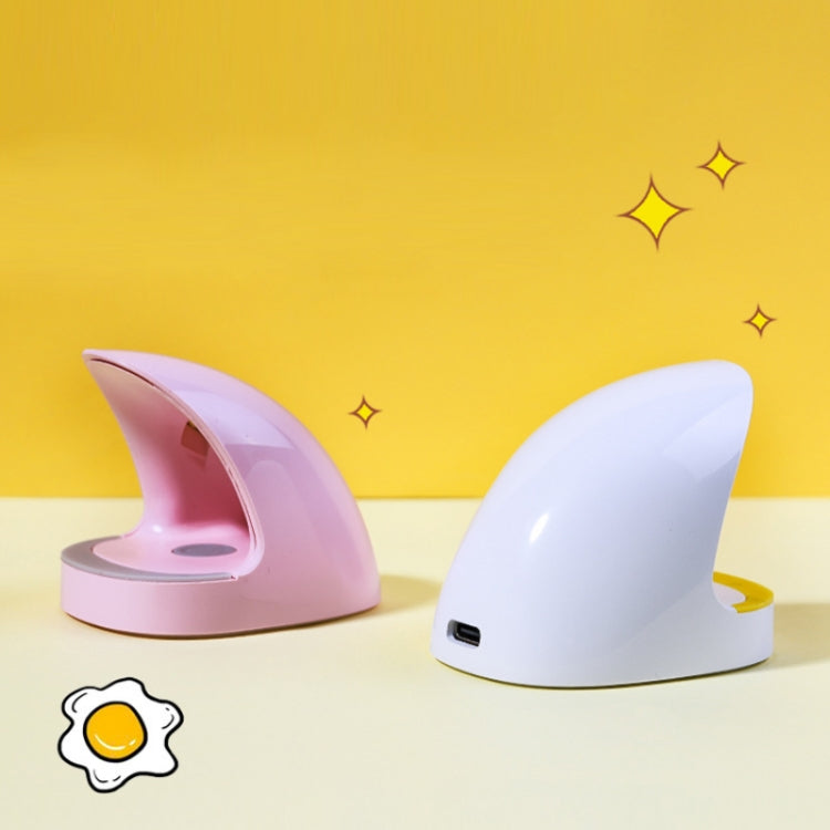 Mini Shark Phototherapy Lamp Portable Quick Dry Nail Lamp, Color: White With USB Cable