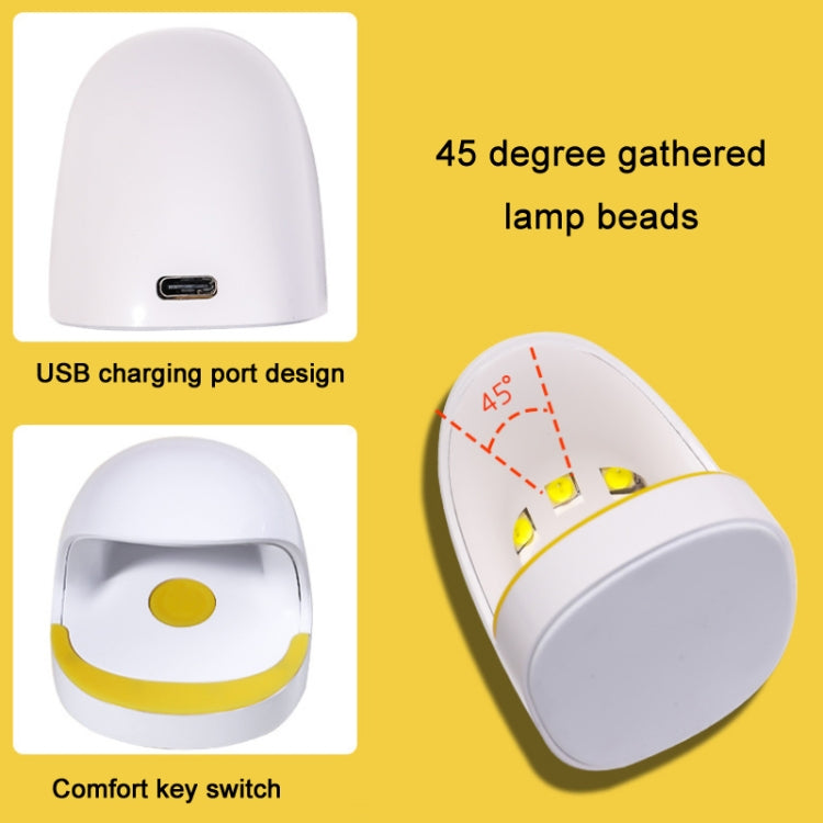 Mini Shark Phototherapy Lamp Portable Quick Dry Nail Lamp, Color: Pink