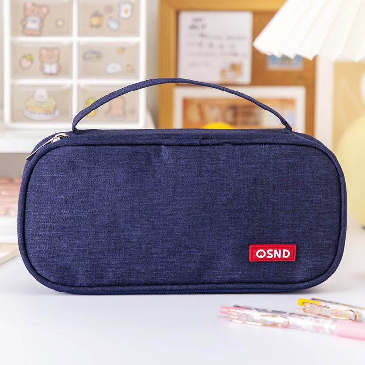 QSND WJLBD0004 Large Capacity Multi-layer Handheld Pen Bag Stationery Storage Bag