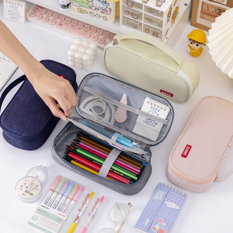 QSND WJLBD0004 Large Capacity Multi-layer Handheld Pen Bag Stationery Storage Bag