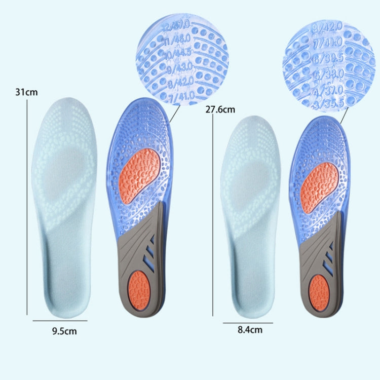 TPE GEL Sports Insole Shock-absorbing Sweat-absorbing Running Insole, Size: Female 35-42